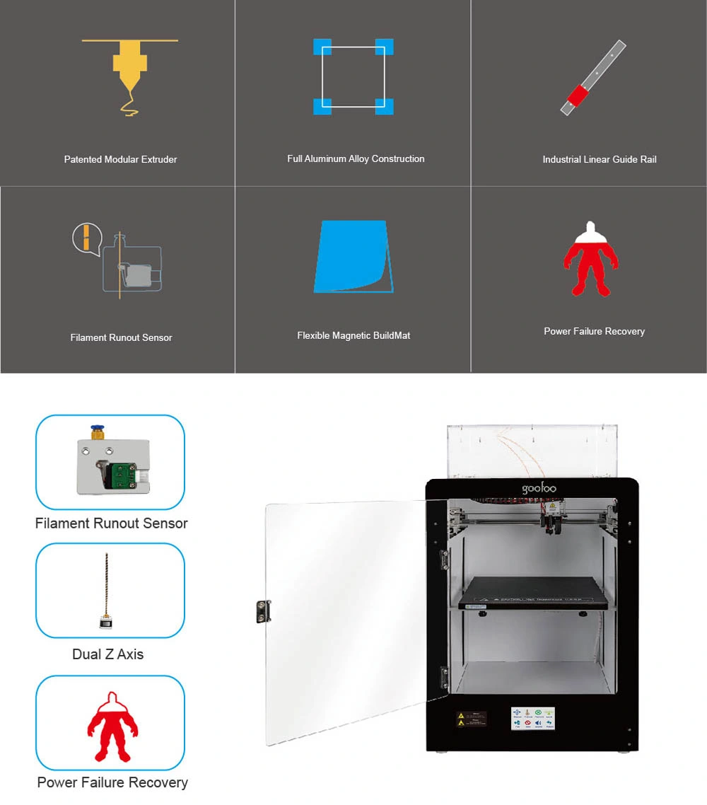 Nova High Resolution Rapid Prototype Machine Fdm Desktop 3D Printer