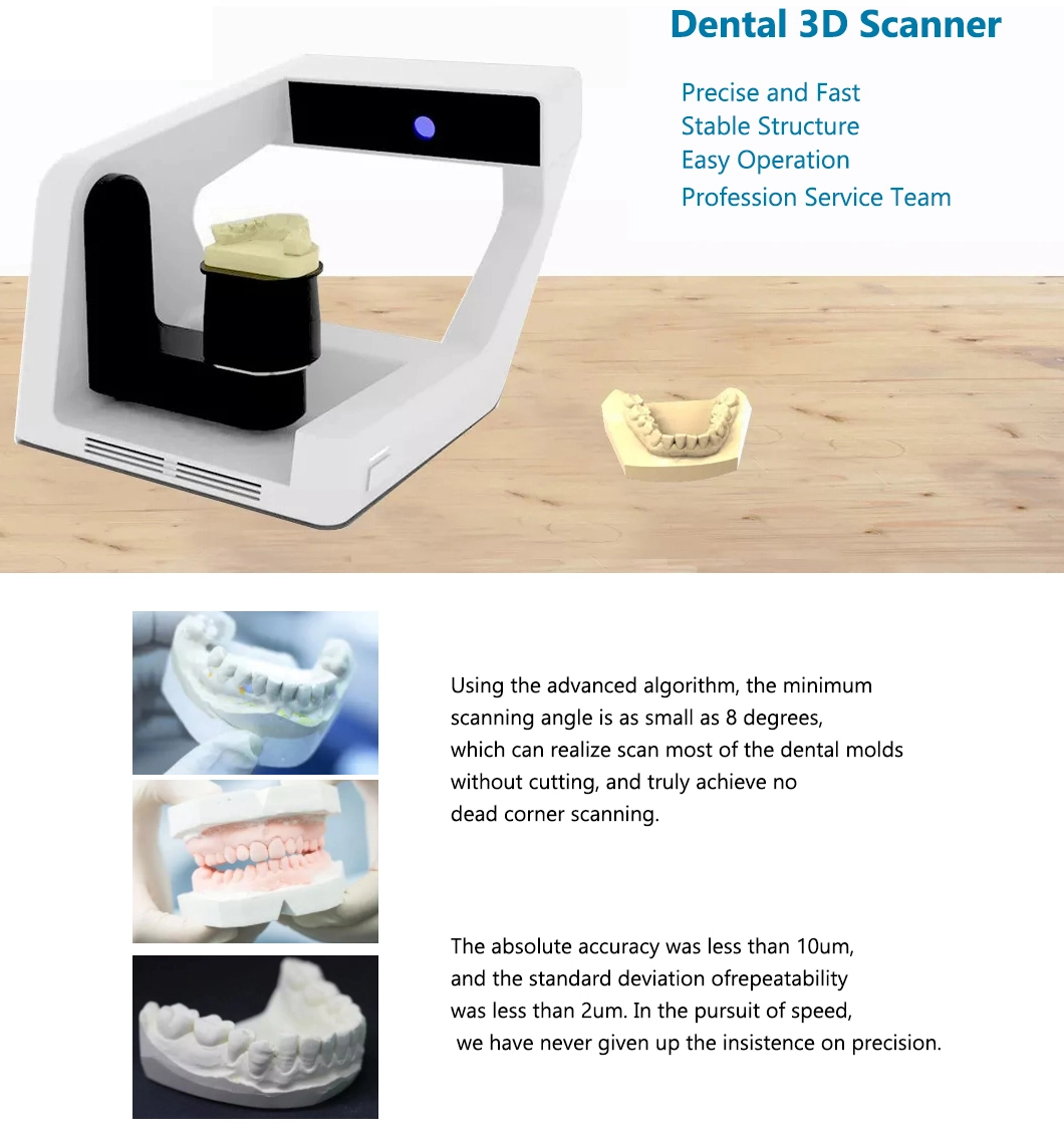 Dental Equipment Dental Scanner 3D Digital Desktop Scanner Suitable for CAD Cam for Lab Use