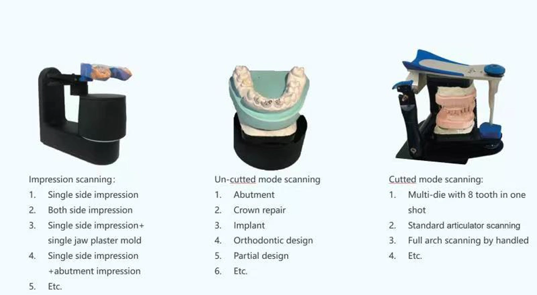 Lab CAD Cam Denture Model Fully Automatic Desktop Dental Blu-Ray 3D Scanner