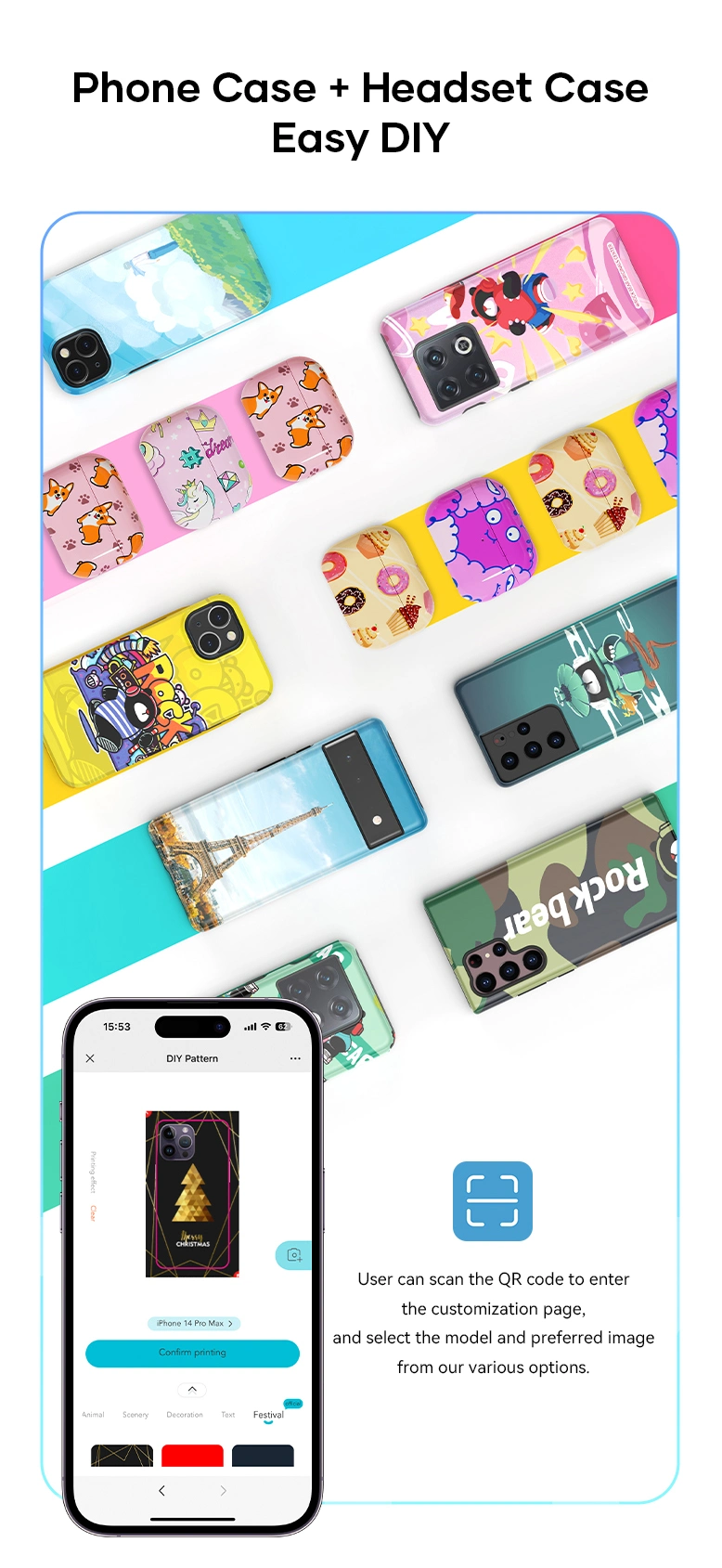 Customize 3D Heat Transfer Phone Case Machine Desktop Sublimation Phone Case Printer