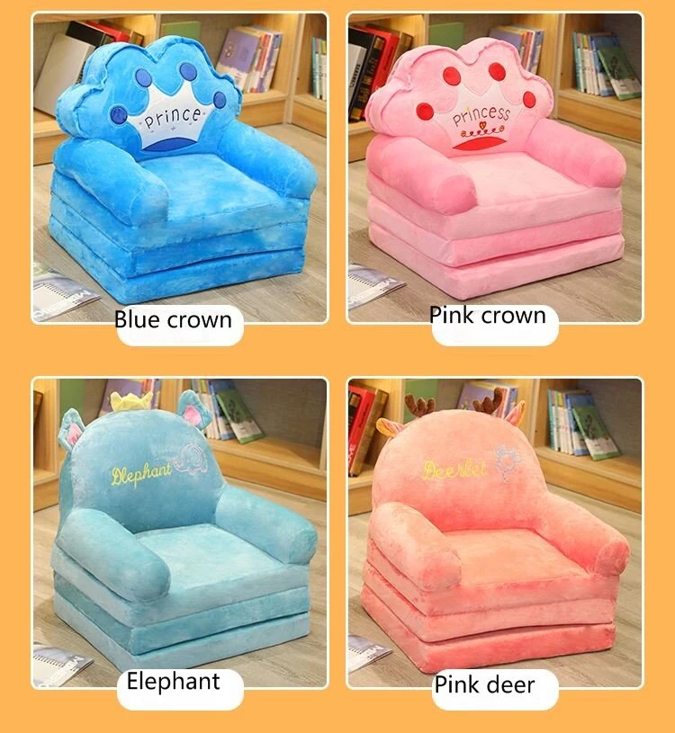 Children ′ S Sofa Backrest Armchair Bed with Pocket and Handle